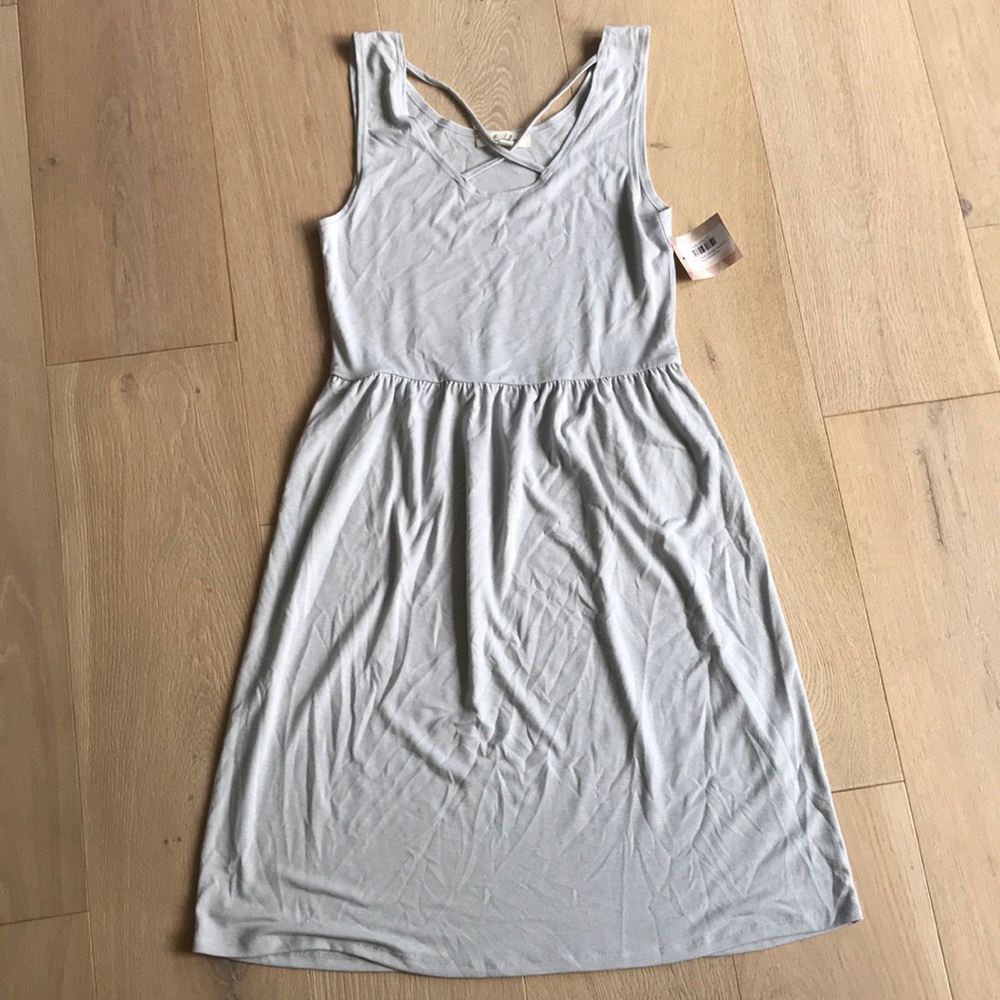 NWT Three Birds Nest Sleeveless Dress in Blue/Grey